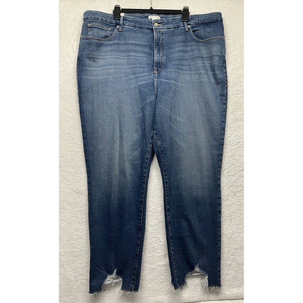 Good American Womens Size 22 Blue Denim Skinny Fit Jeans New (T6)